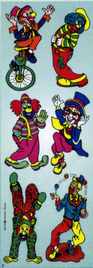 Die Cut -  Clowns Purim Stickers