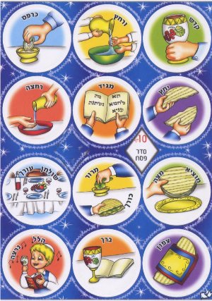 Order Of The Seder Stickers Round